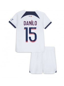 Paris Saint-Germain Danilo Pereira #15 Auswärts Trikotsatz für Kinder 2023-24 Kurzarm (+ Kurze Hosen)